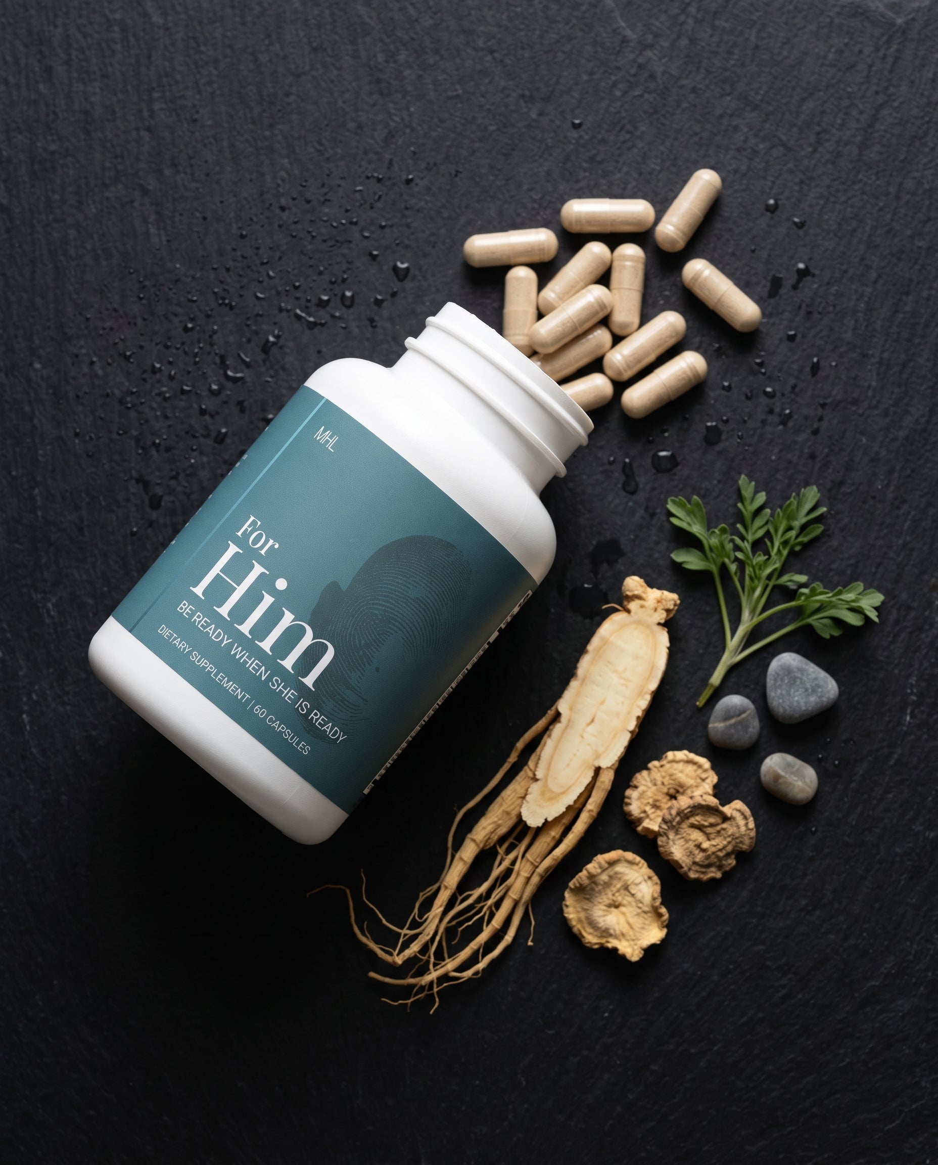 FOR HIM supports the root cause. Synthetic pills only mask the symptom.